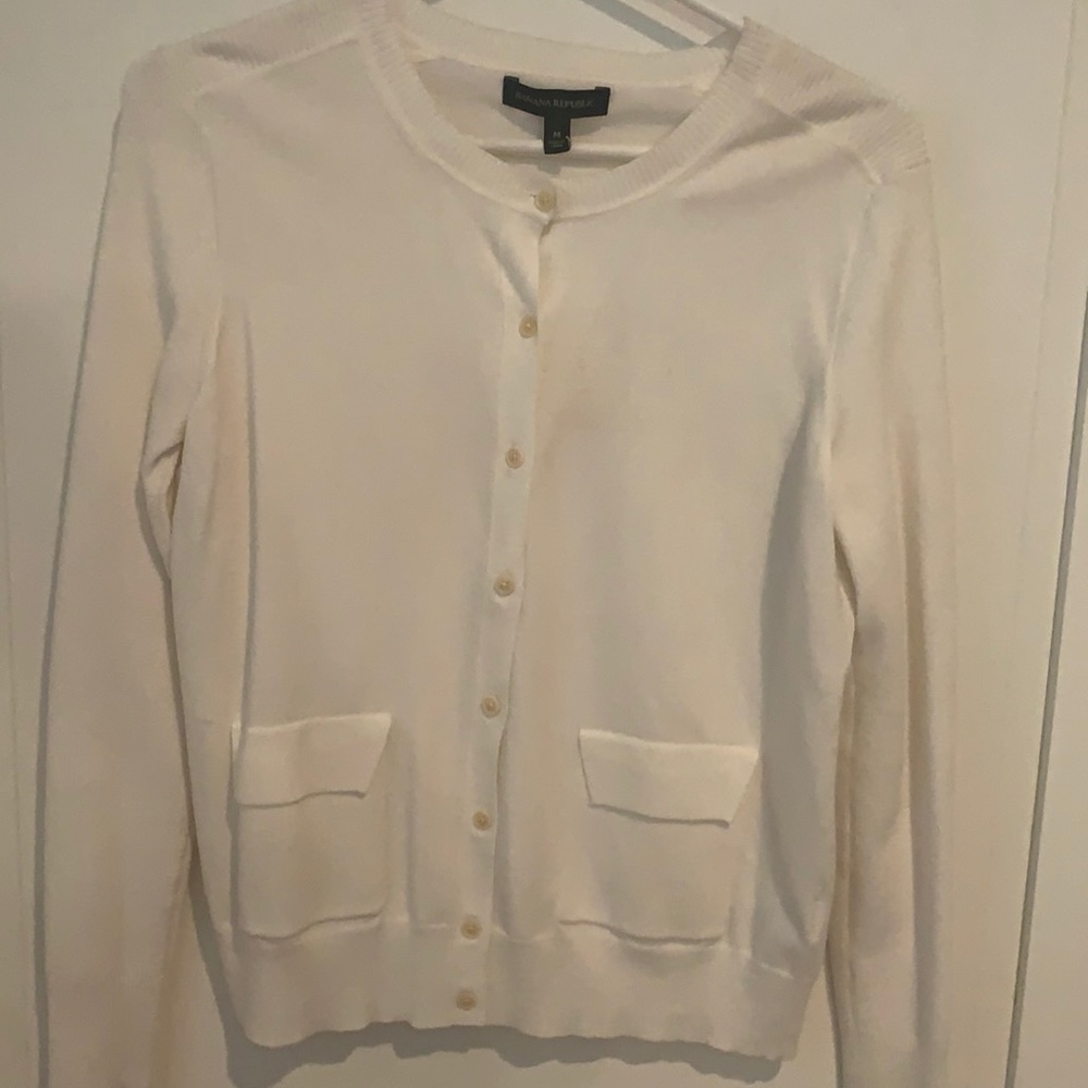 Banana Republic white  sweater